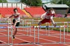 Alex Roney (Gateshead Harriers) winning the under-15s 80 metres hurdles.